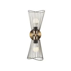 Opviq Wandleuchte Zeyno bronze Metall B/H/T/L/D: ca. 16x48x16x16x16 cm E27 2 Brennstellen