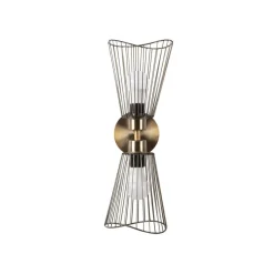 Opviq Wandleuchte Zeyno bronze Metall B/H/T/L/D: ca. 16x48x16x16x16 cm E27 2 Brennstellen