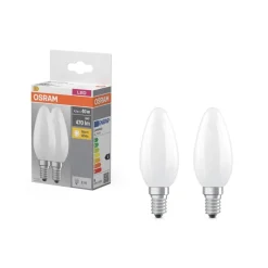 OSRAM LED-Leuchtmittel Kerzenlampe BASE Classic B AC70204 2er Pack E14