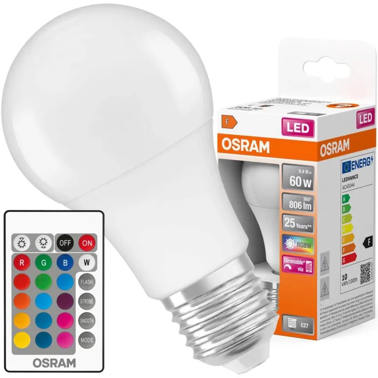OSRAM LED-Leuchtmittel RGBW mit Fernbedienung AC45044 E27