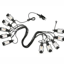 Outdoor-Lichterkette schwarz B/L: ca. 2x1000 cm