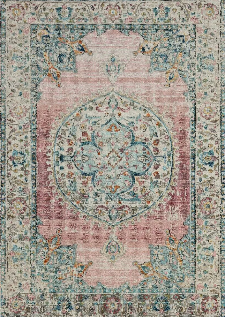 Outdoorteppich Salsa Outdoor pink B/H/L: ca. 80x13x300 cm