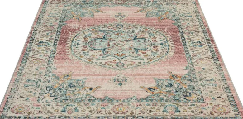 Outdoorteppich Salsa Outdoor pink B/H/L: ca. 80x13x300 cm