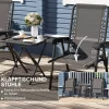 Outsunny Balkonmöbel-Set schwarz Netzstoff B/H/L: ca. 61x91x65 cm