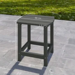 Outsunny Beistelltisch grau Kunststoff B/H/L: ca. 37x46x48 cm