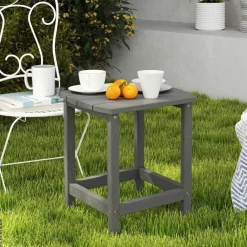 Outsunny Beistelltisch grau Kunststoff B/H/L: ca. 37x46x48 cm