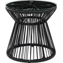 Outsunny Beistelltisch schwarz Eisen B/H/L: ca. 40x40x42 cm