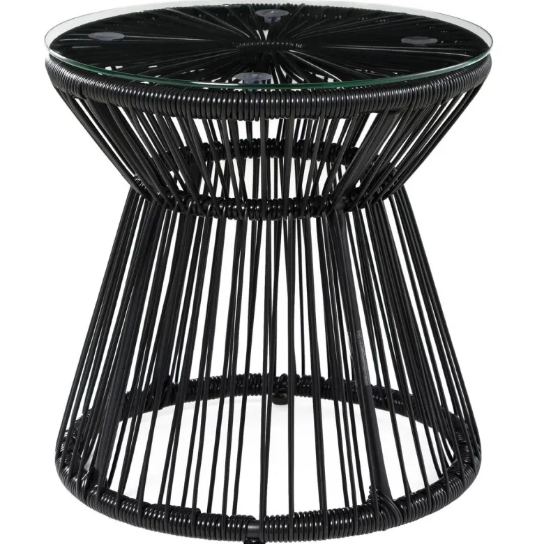 Outsunny Beistelltisch schwarz Eisen B/H/L: ca. 40x40x42 cm