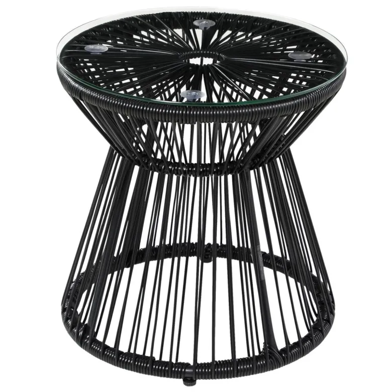 Outsunny Beistelltisch schwarz Eisen B/H/L: ca. 40x40x42 cm