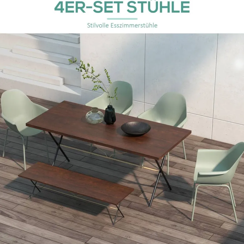 Outsunny Bistro-Set grün Kunststoff B/H/L: ca. 55x84x59 cm