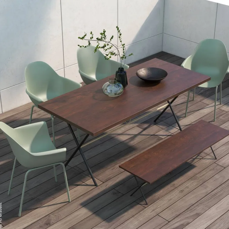 Outsunny Bistro-Set grün Kunststoff B/H/L: ca. 55x84x59 cm