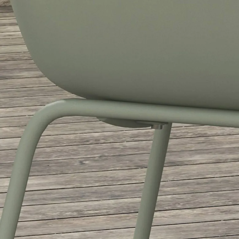 Outsunny Bistro-Set grün Kunststoff B/H/L: ca. 55x84x59 cm