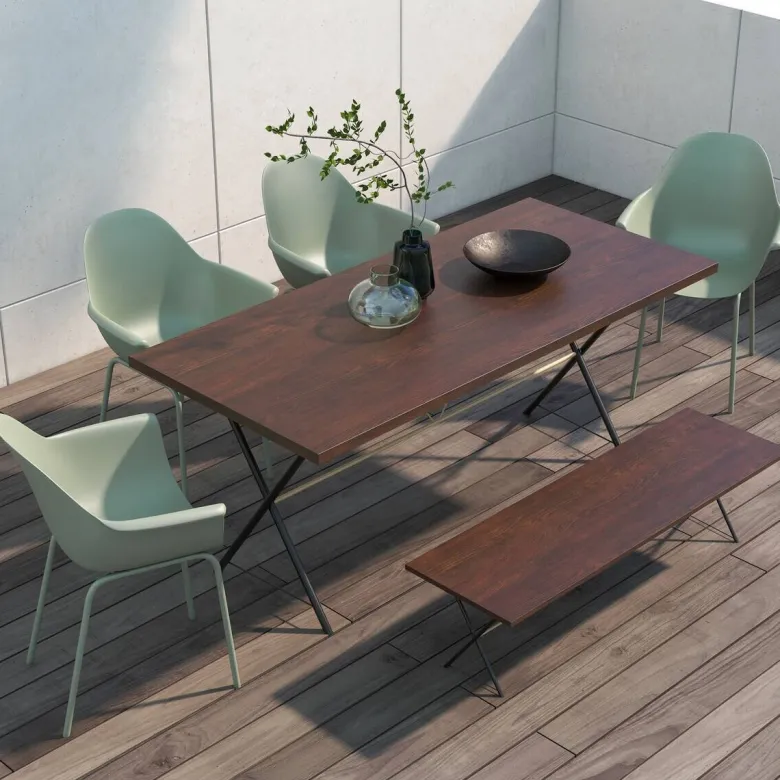 Outsunny Bistro-Set grün Kunststoff B/H/L: ca. 55x84x59 cm
