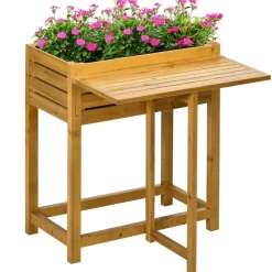 Outsunny Blumenkasten mit Arbeitsfläche
