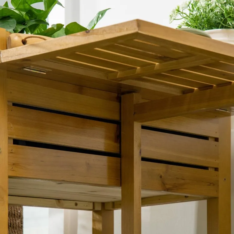 Outsunny Blumenkasten mit Arbeitsfläche