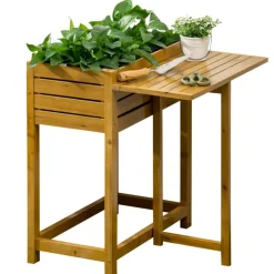Outsunny Blumenkasten mit Arbeitsfläche