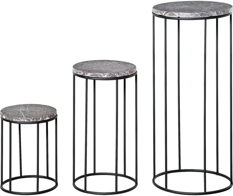 Outsunny Blumenständer schwarz Metall H/D: ca. 70x30 cm