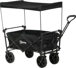 Outsunny Bollerwagen schwarz B/H/L: ca. 52x97x105 cm