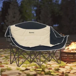 Outsunny Campingstuhl khaki Metall B/H/L: ca. 50x92x134 cm