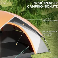 Outsunny Campingzelt rot Polyester B/H/L: ca. 150x110x210 cm