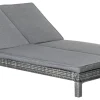 Outsunny Doppelliege grau Metall B/H/L: ca. 120x28x195 cm