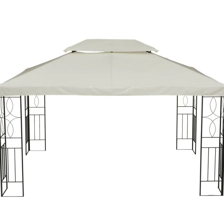 Outsunny Ersatzdach creme Polyester-Mischgewebe B/L: ca. 300x400 cm