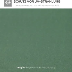 Outsunny Ersatzdach für Metallpavillon grün Polyester-Mischgewebe B/H/L: ca. 300x75x300 cm
