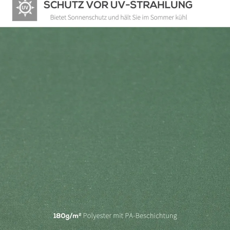 Outsunny Ersatzdach für Metallpavillon grün Polyester-Mischgewebe B/H/L: ca. 300x75x300 cm