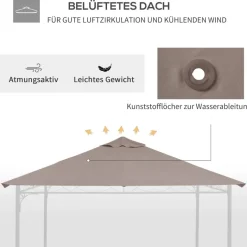 Outsunny Ersatzdach für Pavillon