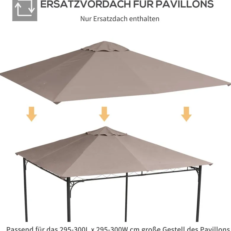 Outsunny Ersatzdach für Pavillon