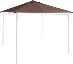 Outsunny Ersatzdach für Pavillon braun Polyester-Mischgewebe B/L: ca. 300x300 cm