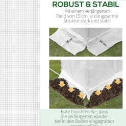 Outsunny Ersatzfolie weiß Polyethylen B/H/L: ca. 300x200x600 cm