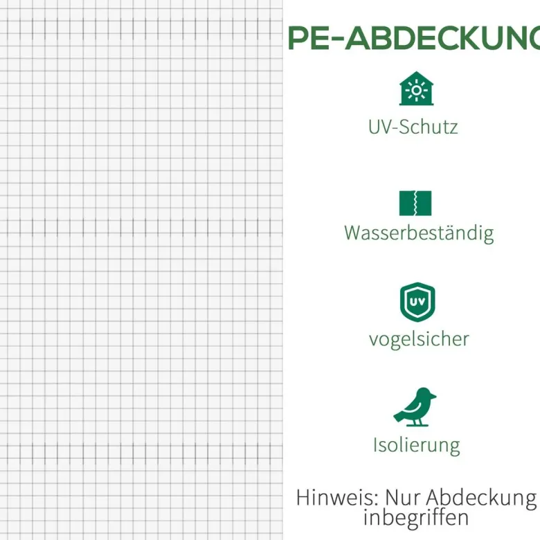 Outsunny Ersatzfolie weiß Polyethylen B/H/L: ca. 300x200x600 cm