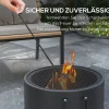 Outsunny Feuerschale dunkelgrau Polypropylen B/H/L: ca. 38x38x27 cm