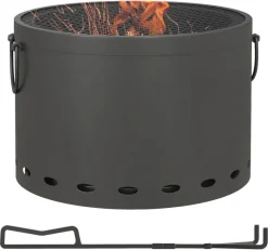 Outsunny Feuerschale dunkelgrau Polypropylen B/H/L: ca. 38x38x27 cm