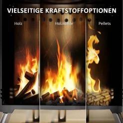 Outsunny Feuerschale grau Edelstahl B/H/L: ca. 16x25x16 cm