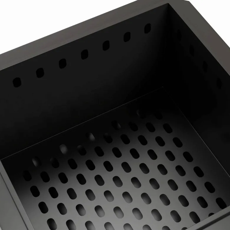 Outsunny Feuerschale schwarz Metall B/H/L: ca. 48x41x48 cm