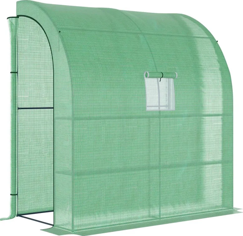 Outsunny Foliengewächshaus mit 4 Regalen B/H/L: ca. 100x213x200 cm