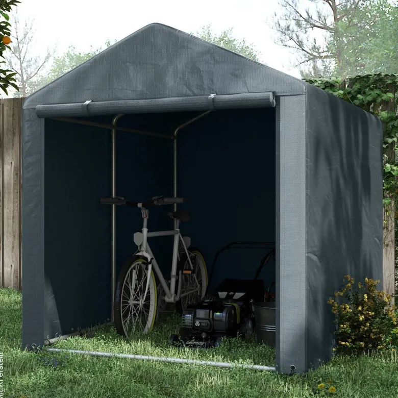 Outsunny Garagenzelt dunkelgrau Polyester B/H/L: ca. 218x172x160 cm