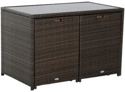 Outsunny Garnitur braun Polyrattan