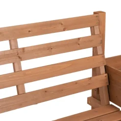 Outsunny Gartenbank braun Polypropylen B/H/L: ca. 59x184x95 cm