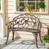 Outsunny Gartenbank bronze Eisen B/H/L: ca. 54x78x100 cm