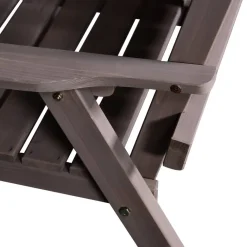 Outsunny Gartenbank grau Holz B/H/T/L: ca. 70x83x70x152 cm