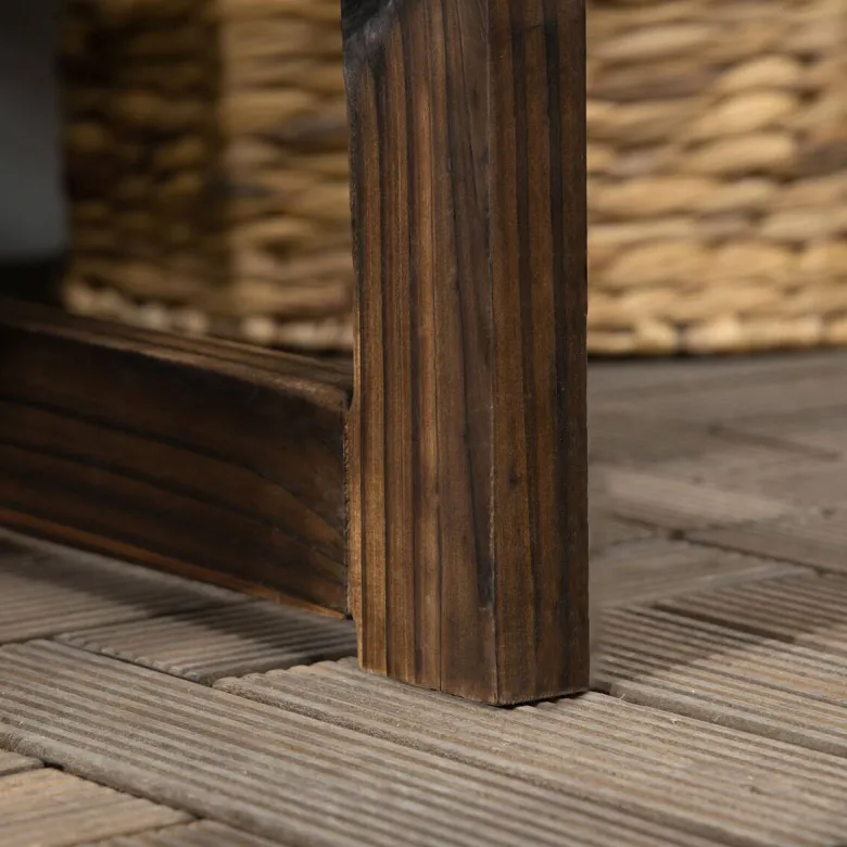 Outsunny Gartenbank grau Holz B/H/L: ca. 63x114x86 cm