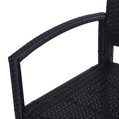 Outsunny Gartenbank schwarz Stahl B/H/L: ca. 60x87x122 cm