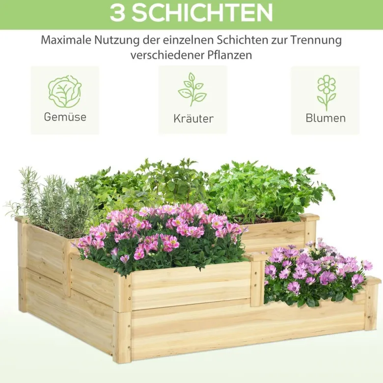 Outsunny Gartenbeet B/H/L: ca. 88x36x108 cm