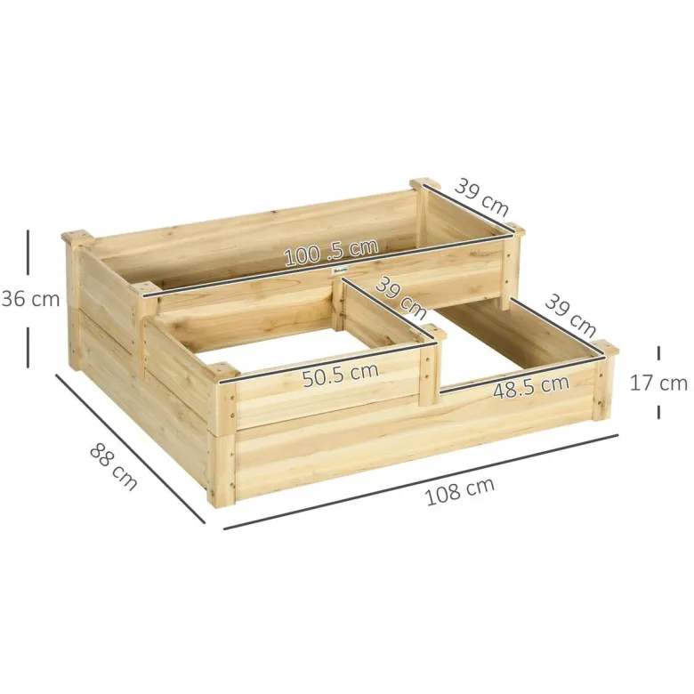 Outsunny Gartenbeet B/H/L: ca. 88x36x108 cm