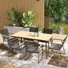 Outsunny Gartengarnitur natur Polyester B/H/L: ca. 85x75x160 cm