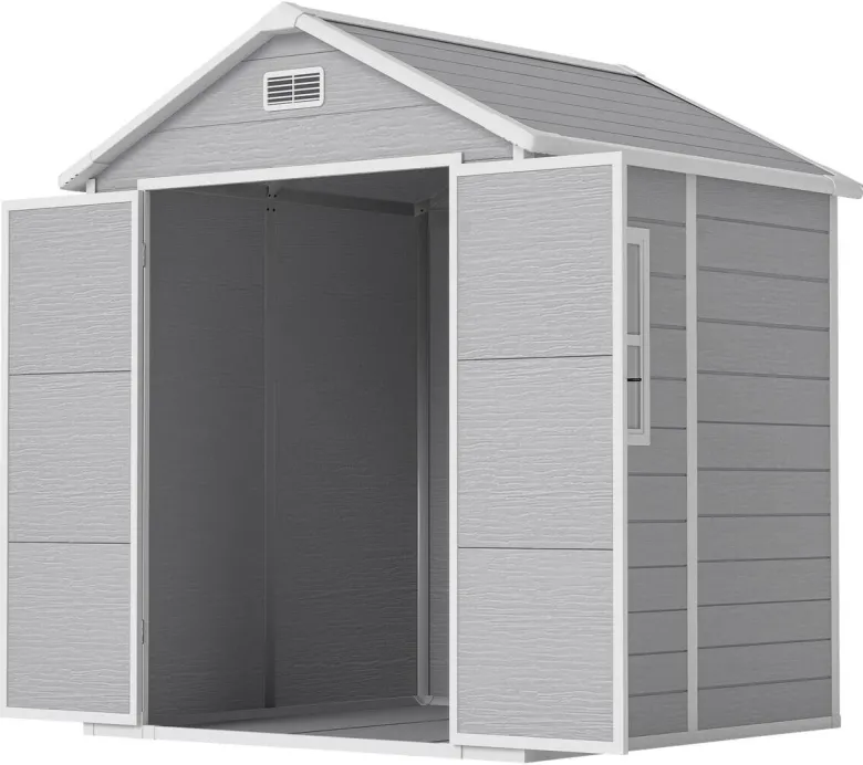 Outsunny Gartenhaus grau B/H/L: ca. 151x219x182 cm
