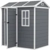 Outsunny Gartenhaus grau B/H/L: ca. 130x199x186 cm